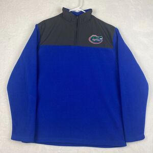 Colosseum Florida Gators Sweater Mens Medium Blue 1/4 Zip Sweatshirt Pullover